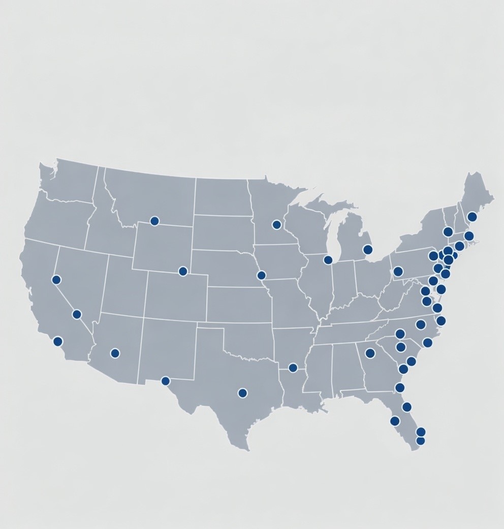 Map of SDSI service locations across the United States